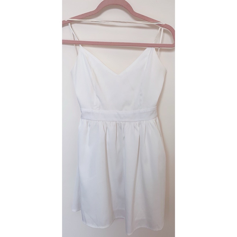 White Open-Backed Full Skirt Mini Dress